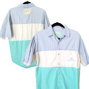 Vtg 80s Pacific Coast Highway Shirt S PCH Tropics Colorblock Surf‎ Short Sleeve